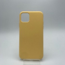 Coque en silicone pour iPhone 11 Pro Max jaune