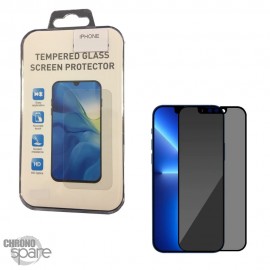 Vitre de protection en verre trempé Privacy iPhone 13 /13 Pro/14 (Full 3D) avec Boîte