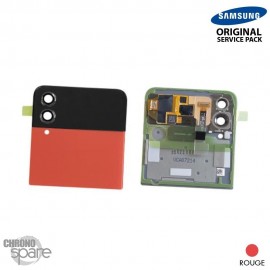 Vitre arrière supérieure + vitre caméra Rouge Samsung Galaxy Z Flip 4 5G F721B (officiel)