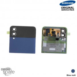 Vitre arrière supérieure + vitre caméra Bleue Nuit Samsung Galaxy Z Flip 4 5G F721B (officiel)