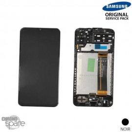 Ecran LCD + Vitre Tactile + châssis noir Samsung Galaxy A13 A137F 4G (officiel) Sans Batterie 