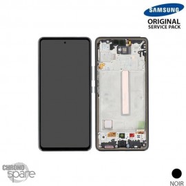 Ecran LCD + Vitre Tactile + châssis noir Samsung Galaxy A53 5G A536B (officiel) Sans Batterie 