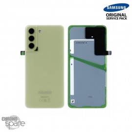 Vitre arrière + vitre caméra olive Samsung Galaxy S21 FE G990B (officiel)