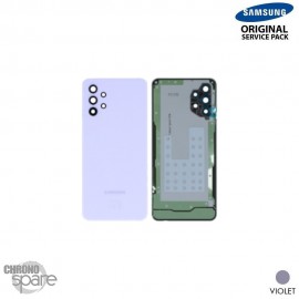 Vitre arrière + vitre caméra Bleue Samsung Galaxy A32 5G (Officiel)