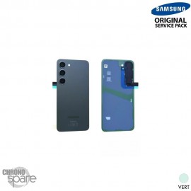 Vitre arrière + lentille caméra compatible pour Samsung Galaxy S23 Noire