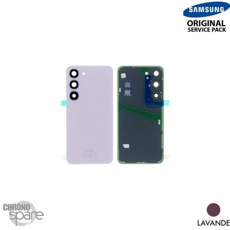 Vitre arrière + lentille caméra lavande Samsung Galaxy S23 (S911B) (officiel)