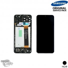 Ecran LCD + Vitre Tactile + châssis noir Samsung Galaxy A13 A135F 4G (officiel) Sans Batterie 