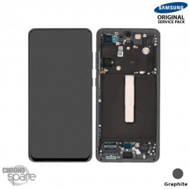 Ecran LCD + Vitre Tactile + châssis Graphite Samsung Galaxy S21 FE G990B (officiel) Sans Batterie