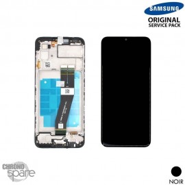 Ecran LCD + Vitre Tactile + châssis noir Samsung Galaxy A03 A035F (officiel)