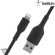 Câble à gaine tressée USB-A vers Lightning (12W) 15cm - Noir (Officiel) BELKIN 