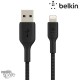 Câble à gaine tressée USB-A vers Lightning (12W) 1m - Noir (Officiel) BELKIN 