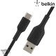Câble à gaine tressée USB-A vers USB-C (15W) 15cm - Noir (Officiel) BELKIN