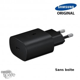 Chargeur secteur USB-C Samsung FAST CHARGE original 25W - Noir Sans boîte