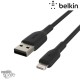 Câble USB-A vers Lightning (12W) 15cm - Noir (Officiel) BELKIN 