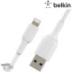 Câble USB-A vers Lightning (12W) 1m - Blanc (Officiel) BELKIN 
