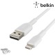 Câble USB-A vers Lightning (12W) 2m - Blanc (Officiel) BELKIN 