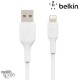 Câble USB-A vers Lightning (12W) 3m - Blanc (Officiel) BELKIN 