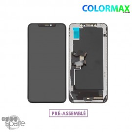 Ecran LCD + vitre tactile iphone XS Max Noir + adhésif (COLORMAX edition)