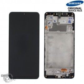 Ecran Oled + Vitre Tactile + châssis noir Samsung Galaxy M22 M225F (officiel) Sans Batterie