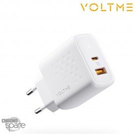 Chargeur Revo 45 Duo USB-A + USB-C 45W Blanc VOLTME 