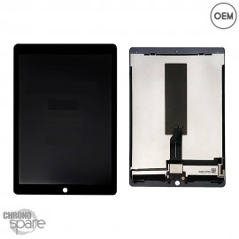 Ecran LCD + vitre tactile noir iPad Pro 12.9 pouces A1652 & A1584 avec nappes OEM 1ere génération