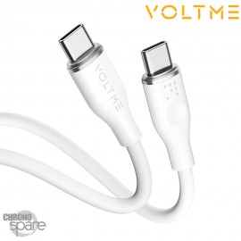 Câble USB-C vers USB-C Powerlink Moss Series 3.3ft /1M 100W 5A Blanc 1M VOLTME