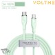 Câble USB-C vers USB-C Powerlink Moss Series 3.3ft /1M 100W 5A Vert1M VOLTME