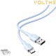 Câble USB-A vers USB-C Powerlink Moss Series 3.3ft / 1M 60W 3A Bleu 1M VOLTME