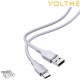 Câble USB-A vers USB-C Powerlink Moss Series 3.3ft / 1M 60W 3A Gris 1M VOLTME