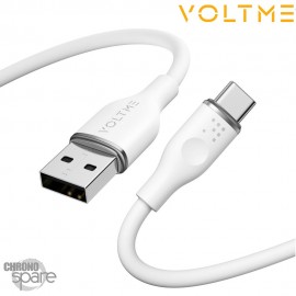 Câble USB-A vers USB-C Powerlink Moss Series 6ft/1.8M 60W 3A Blanc 1.8M VOLTME