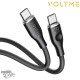 Câble USB-C vers USB-C Powerlink Moss Series 6ft /1.8M 100W 5A Noir 1.8M VOLTME