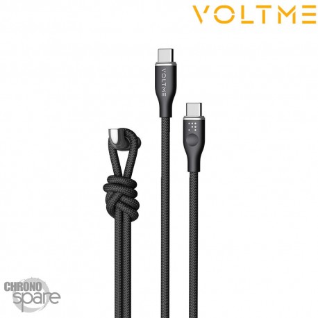 Câble USB-C vers USB-C Powerlink Rugg Series 3.3ft/1M 100W 5A Noir 1M VOLTME