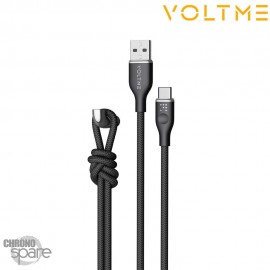 Câble USB-A vers USB-C Powerlink Rugg Series 3.3ft / 1M 60W 3A Noir 1M VOLTME