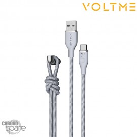 Câble USB-A vers USB-C Powerlink Rugg Series 3.3ft / 1M 60W 3A Gris 1M VOLTME