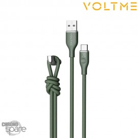 Câble USB-A vers USB-C Powerlink Rugg Series 6ft/1.8M 60W 3A Vert 1.8M VOLTME