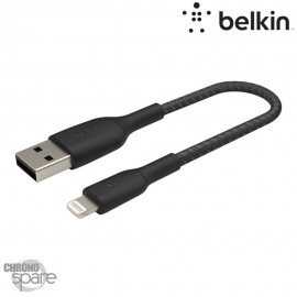 Câble à gaine tressée USB-A vers Lightning (12W) 15cm - Noir (Officiel) BELKIN 