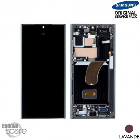 Ecran Oled Complet Lavande Galaxy Samsung S23 Ultra (S918B) (Officiel)