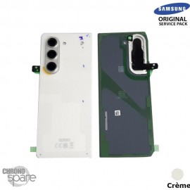 Vitre arrière + vitre caméra Crème Samsung Galaxy Z Fold 5 F946B (Officiel)