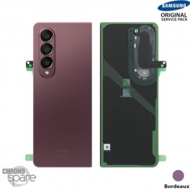 Vitre arrière + vitre caméra Bordeaux Samsung Galaxy Z Fold 4 5G F936B (Officiel)