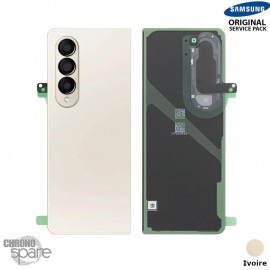 Vitre arrière + vitre caméra Ivoire Samsung Galaxy Z Fold 4 5G F936B (Officiel)