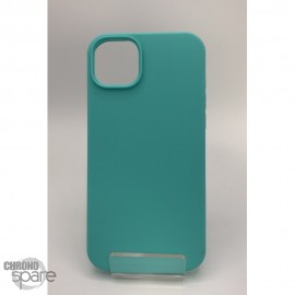 Coque en silicone pour iPhone 15 bleu ciel