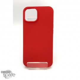Coque en silicone pour iPhone 15 rouge