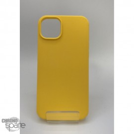 Coque en silicone pour iPhone 15Plus jaune