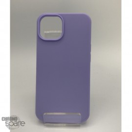 Coque en silicone pour iPhone 15Plus mauve
