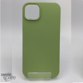 Coque en silicone pour iPhone 15Plus vert clair