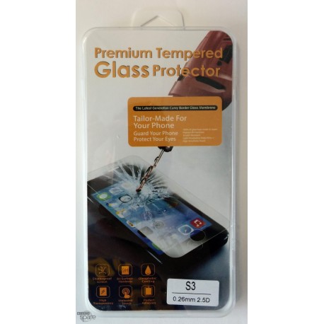 Vitre de protection en verre trempé Samsung Galaxy S3 avec Boîte