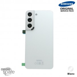 Vitre arrière + lentille caméra Blanche Samsung Galaxy S22 S901B (officiel)