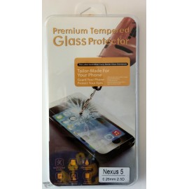 Vitre de protection en verre trempé Nexus 5 avec Boîte