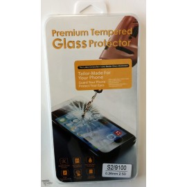Vitre de protection en verre trempé Samsung Galaxy S2 avec Boîte