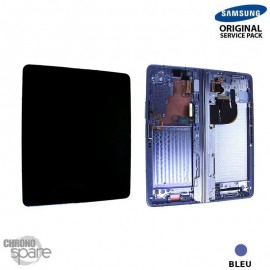Ecran Oled + Vitre Tactile + châssis Bleu (Charnière bleu) Samsung Galaxy Z Fold 5 F946B (Officiel)
